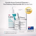 CeraVe Acne Control Cleanser + The ordinary Niacinamide 10% Bundle Pack